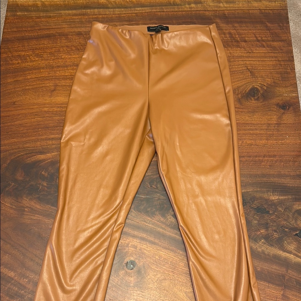 Faux Leather Brown Pants